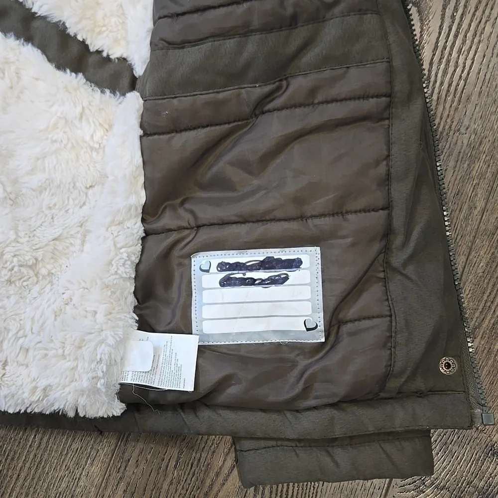 Rothschild | Olive Green Hooded Girls Coat Size Medium